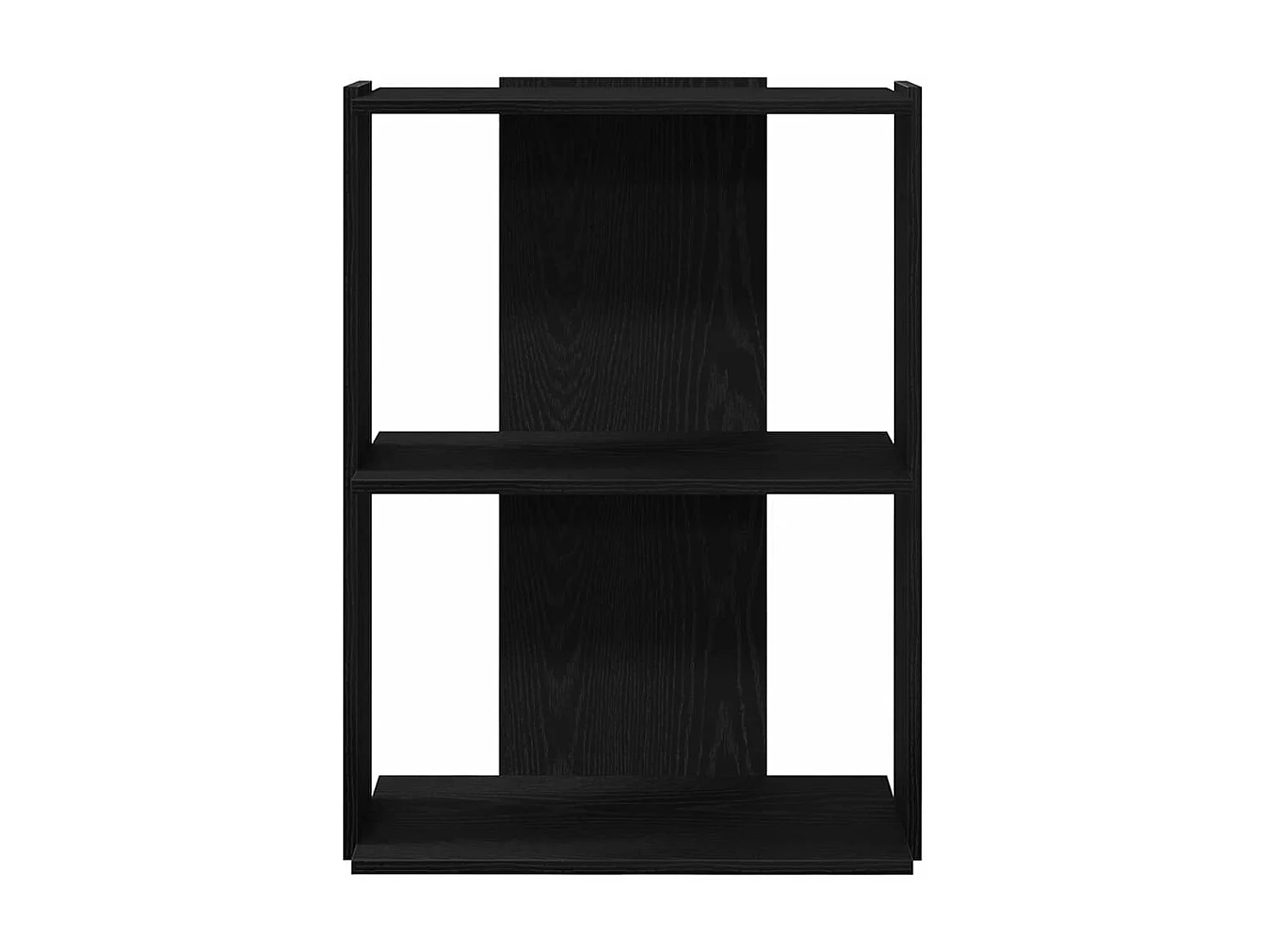 3-laags boekenkast zwart 60x30x80 cm bewerkt hout