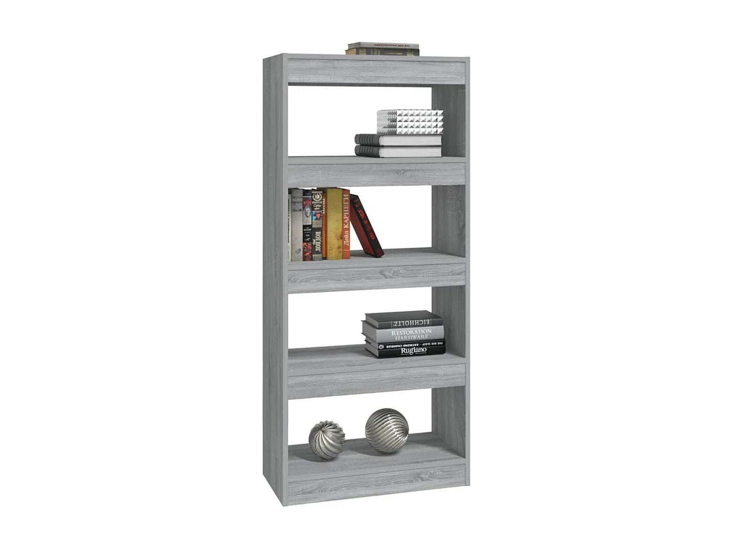 Bibliothèque/Cloison Sonoma gris 60x30x135 cm Bois d'ingénierie