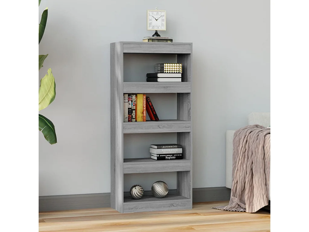 Libreria/Pareti divisorie Sonoma Grey 60x30x135 cm in legno ingegnerizzato