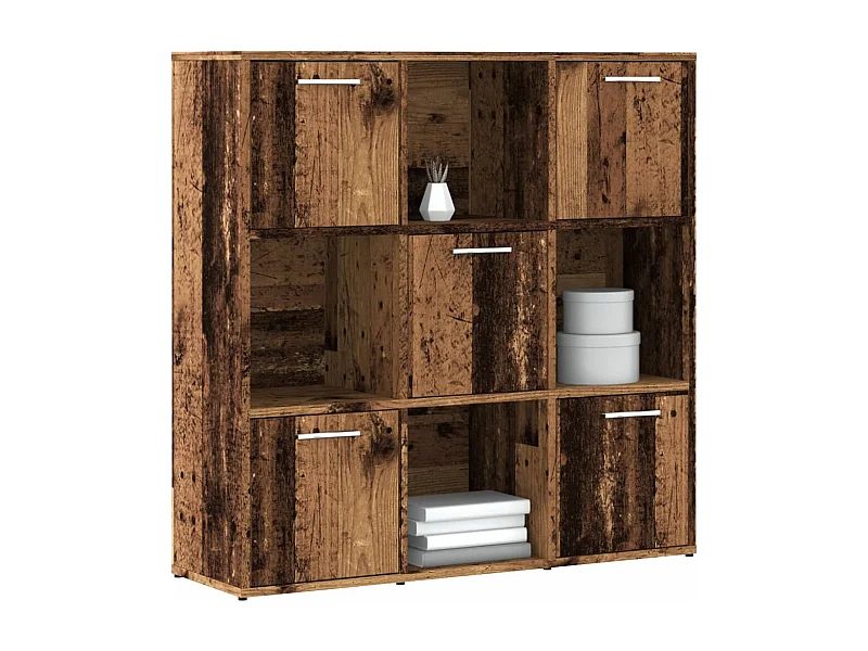 Libreria in legno antico 90x28x90 cm in legno ingegnerizzato