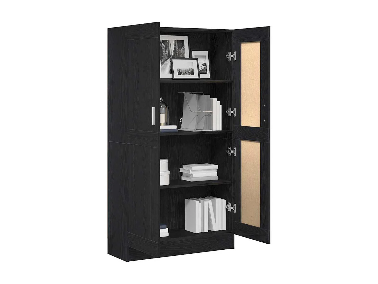 Armoires à livres en chêne noir - Lot de 2, 165x30,5x150 cm, en bois d'ingénierie