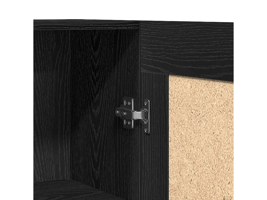 Armoires à livres en chêne noir - Lot de 2, 165x30,5x150 cm, en bois d'ingénierie