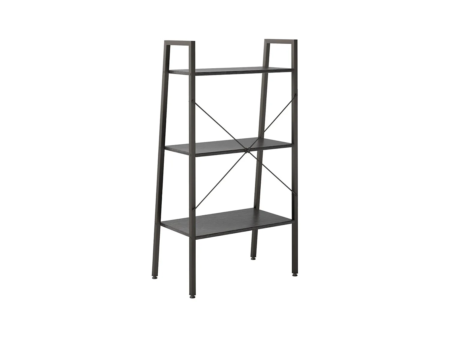 Étagère sur pied 3 niveaux Noir 56x35x108 cm