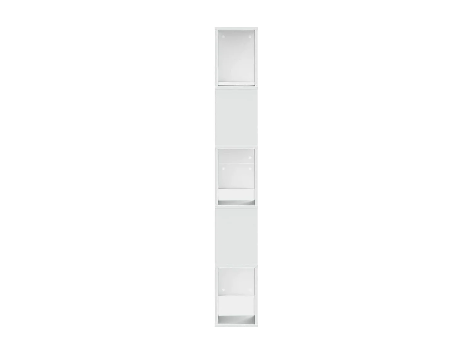 Bibliothèque 5 niveaux blanc 80,5x23,5x162,5 cm bois ingénierie