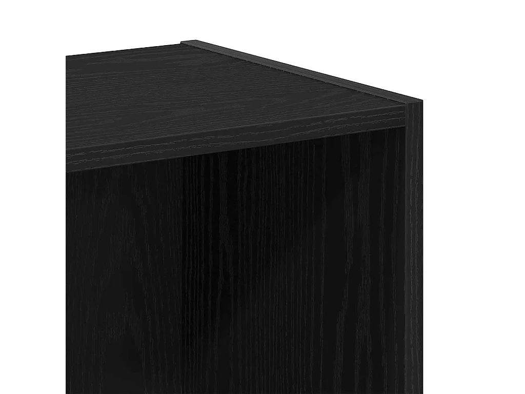 Bibliothèque modulable Noir Chêne 36x30x171 cm Bois d'ingénierie