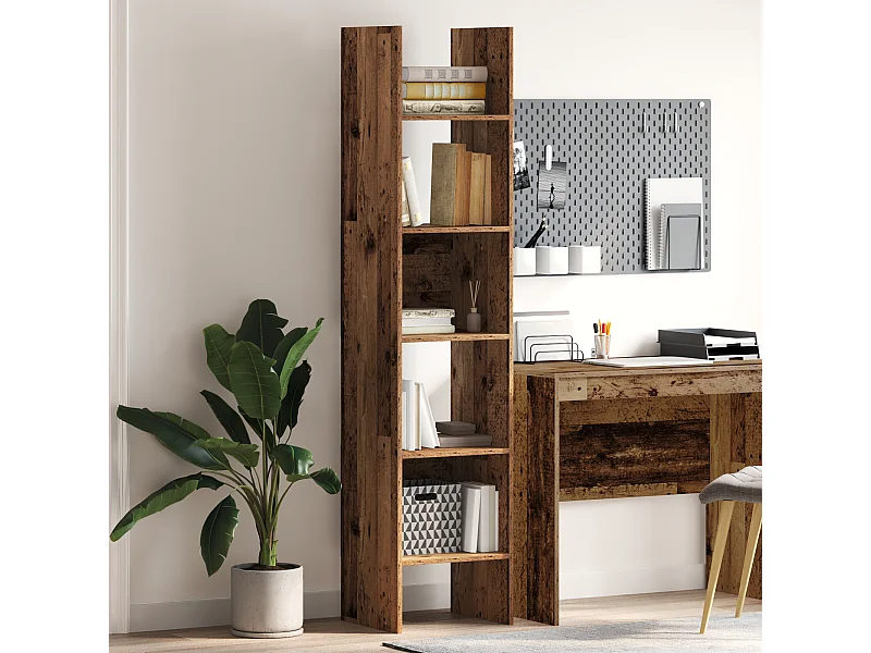 Bibliothèque Bois ancien 40 x 35 x 180 cm Bois d'ingénierie