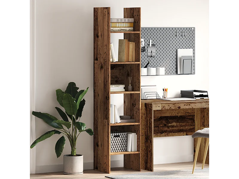 Bibliothèque Bois ancien 40 x 35 x 180 cm Bois d'ingénierie