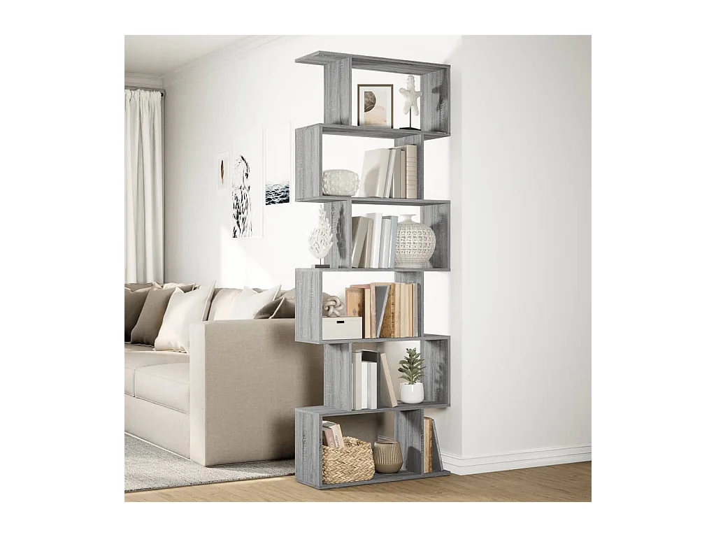 Sonoma Grey 6-laags kamerverdelerplank 70x24x193 cm