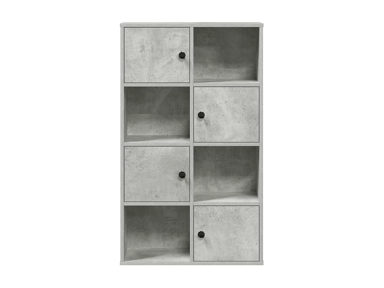 Bibliothèque gris béton 60x24x101,5 cm bois d'ingénierie