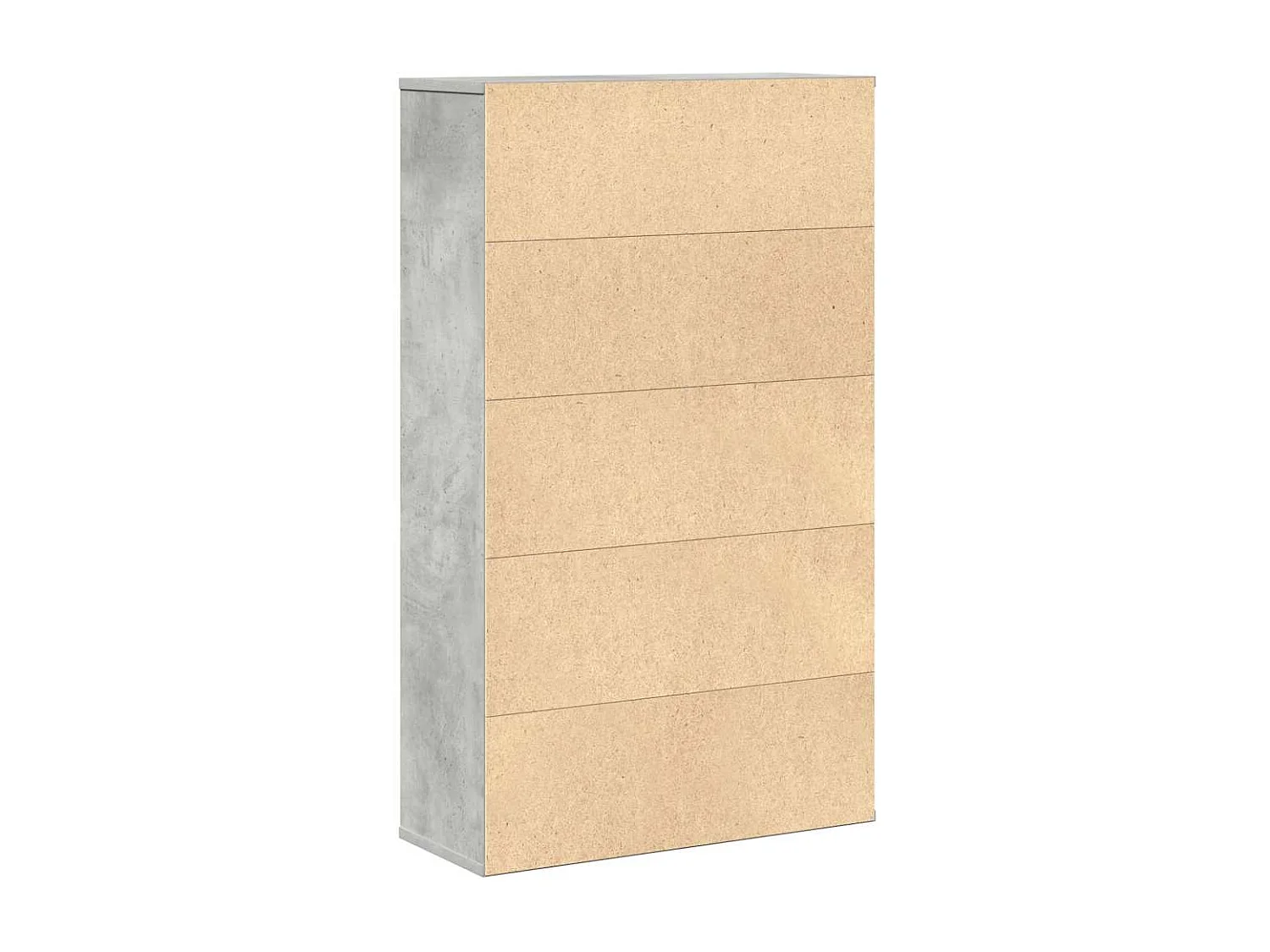 Bibliothèque gris béton 60x24x101,5 cm bois d'ingénierie
