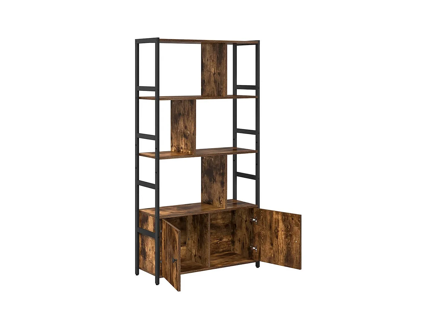 Gerookte eikenhouten plank 80 x 30 x 155,5 cm, bewerkt hout