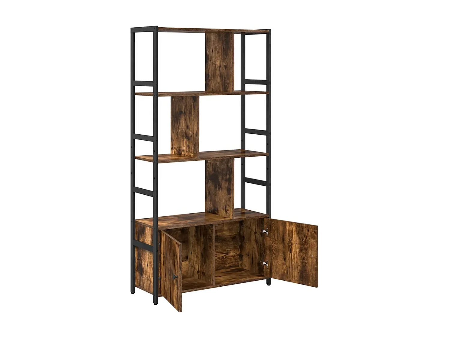 Étagère Chêne fumé 80 x 30 x 155.5 cm Bois d'ingénierie