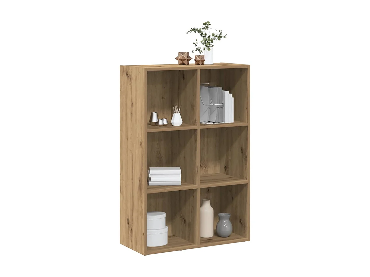 Bibliothèque/Buffet chêne artisanal 66x30x98 cm bois ingénierie