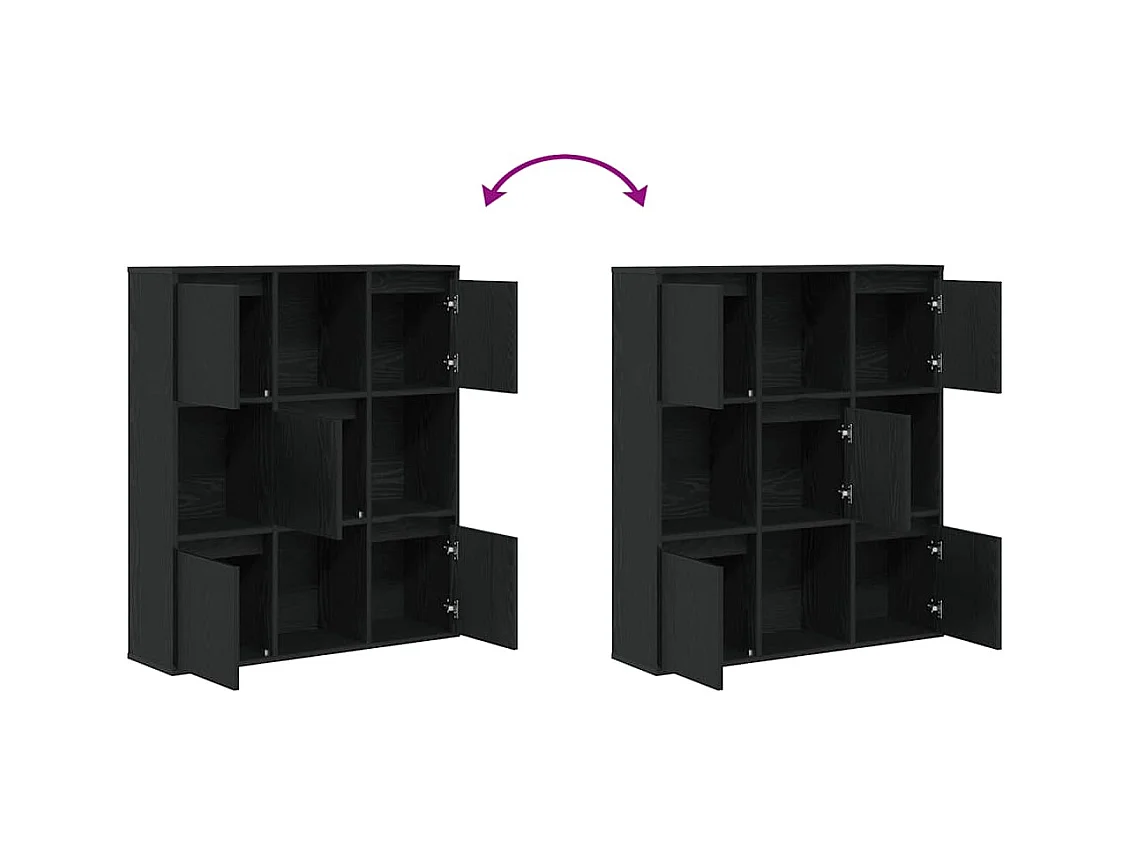 Bibliothèque chêne noir 89x24x101,5 cm bois d'ingénierie