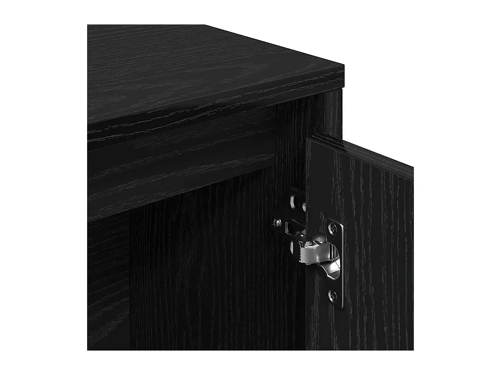 Bibliothèque chêne noir 89x24x101,5 cm bois d'ingénierie