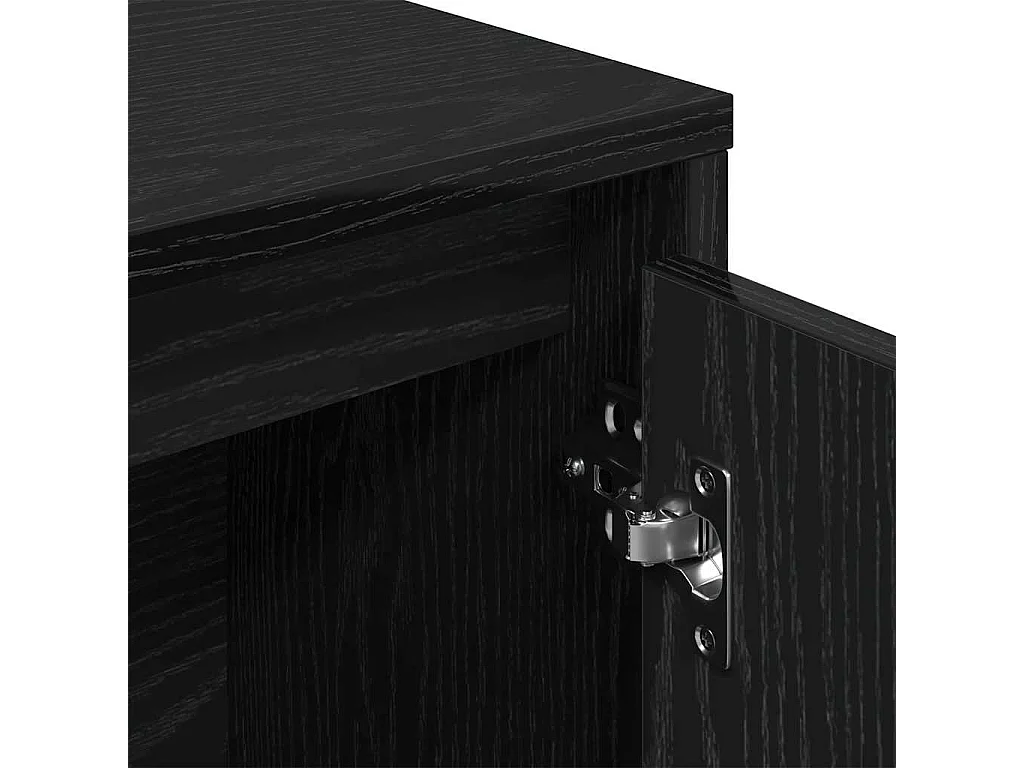 Bibliothèque chêne noir 89x24x101,5 cm bois d'ingénierie