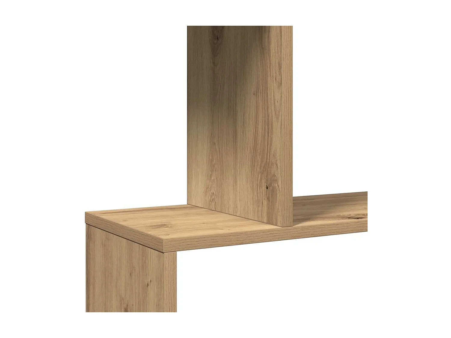 6-stöckiges Raumteilerregal, handgefertigte Eiche