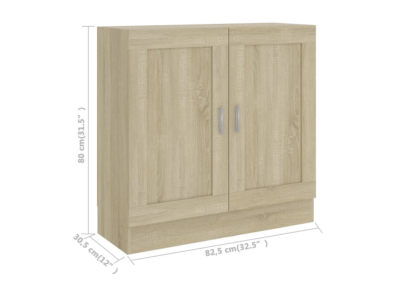 Libreria in rovere Sonoma 82,5x30,5x80 cm in legno ingegnerizzato