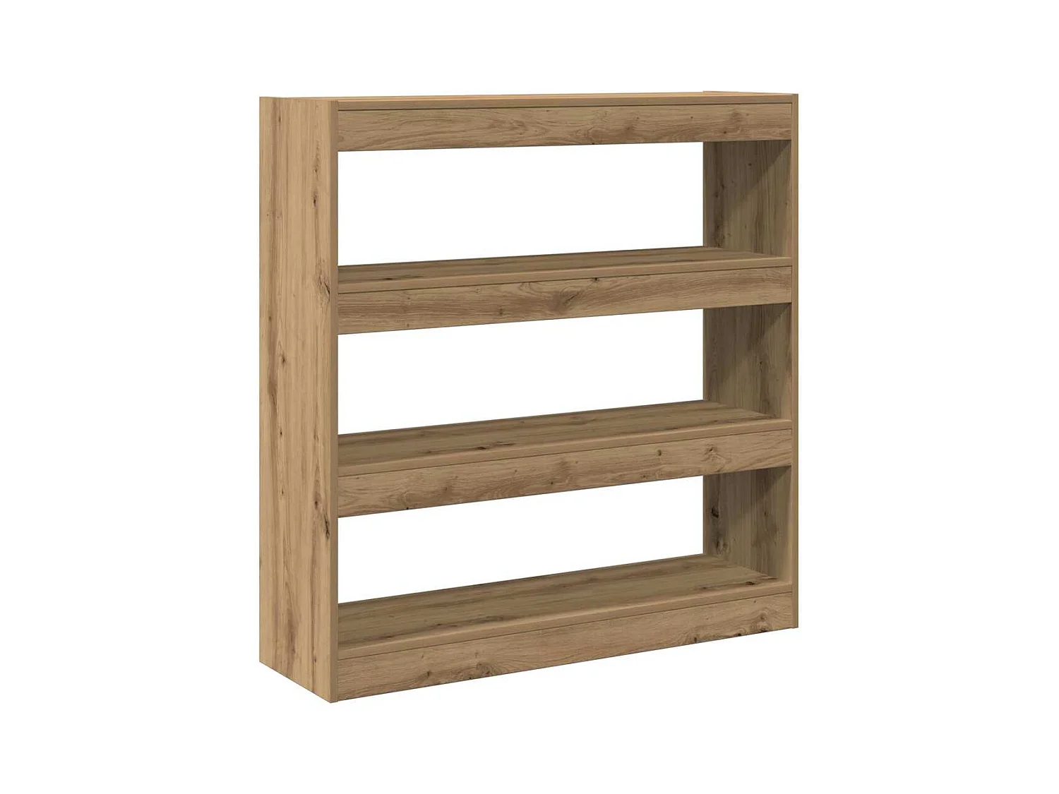 Cabinet à livres / Séparateur de pièce en chêne artisanal - 100x30x103cm, fait en bois d'ingénierie