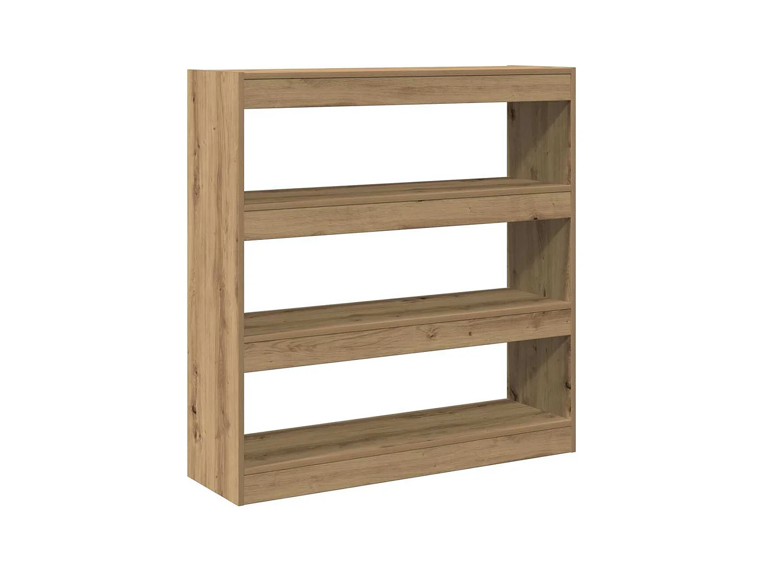 Cabinet à livres / Séparateur de pièce en chêne artisanal - 100x30x103cm, fait en bois d'ingénierie