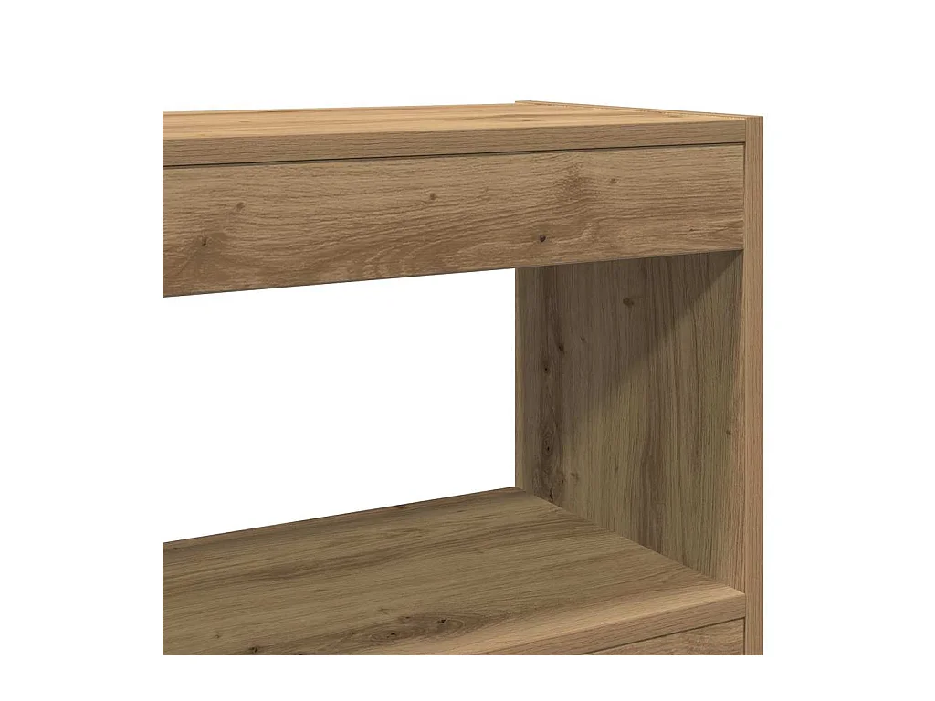 Cabinet à livres / Séparateur de pièce en chêne artisanal - 100x30x103cm, fait en bois d'ingénierie