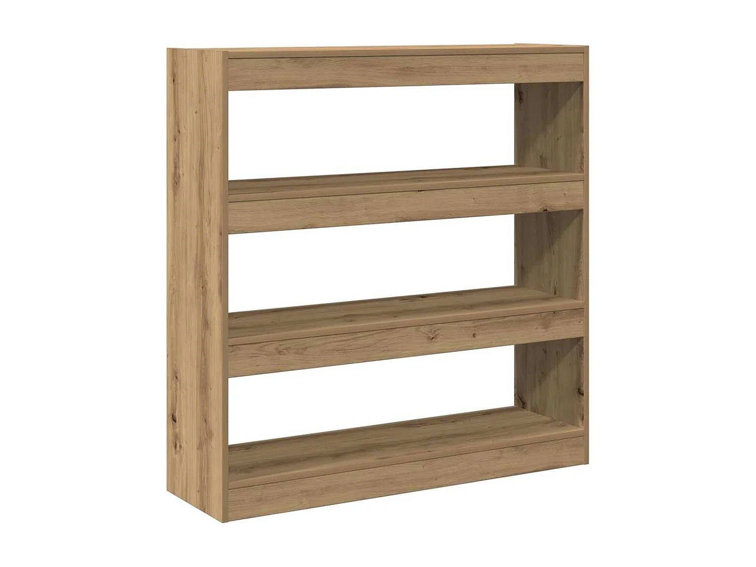 Cabinet à livres / Séparateur de pièce en chêne artisanal - 100x30x103cm, fait en bois d'ingénierie