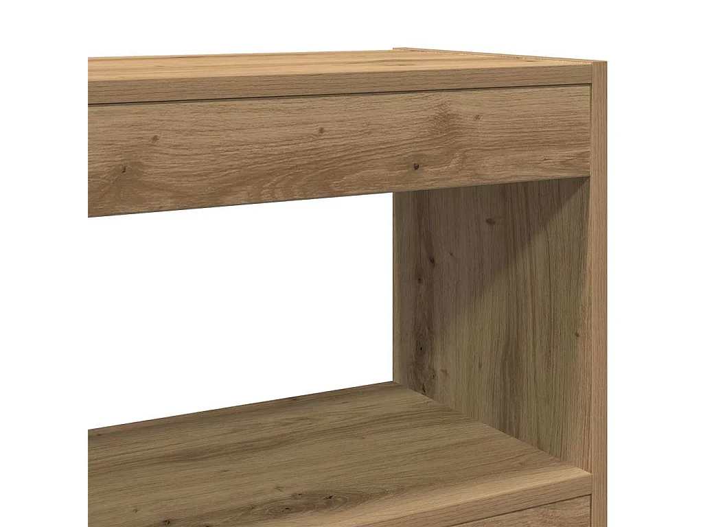 Cabinet à livres / Séparateur de pièce en chêne artisanal - 100x30x103cm, fait en bois d'ingénierie