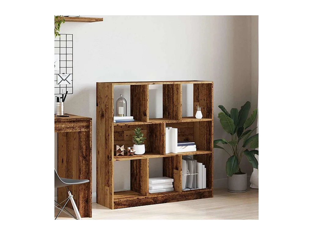 Bibliothèque vieux bois 97,5x29,5x100 cm bois d'ingénierie