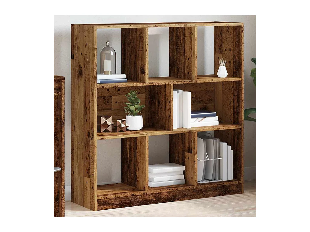 Bibliothèque vieux bois 97,5x29,5x100 cm bois d'ingénierie