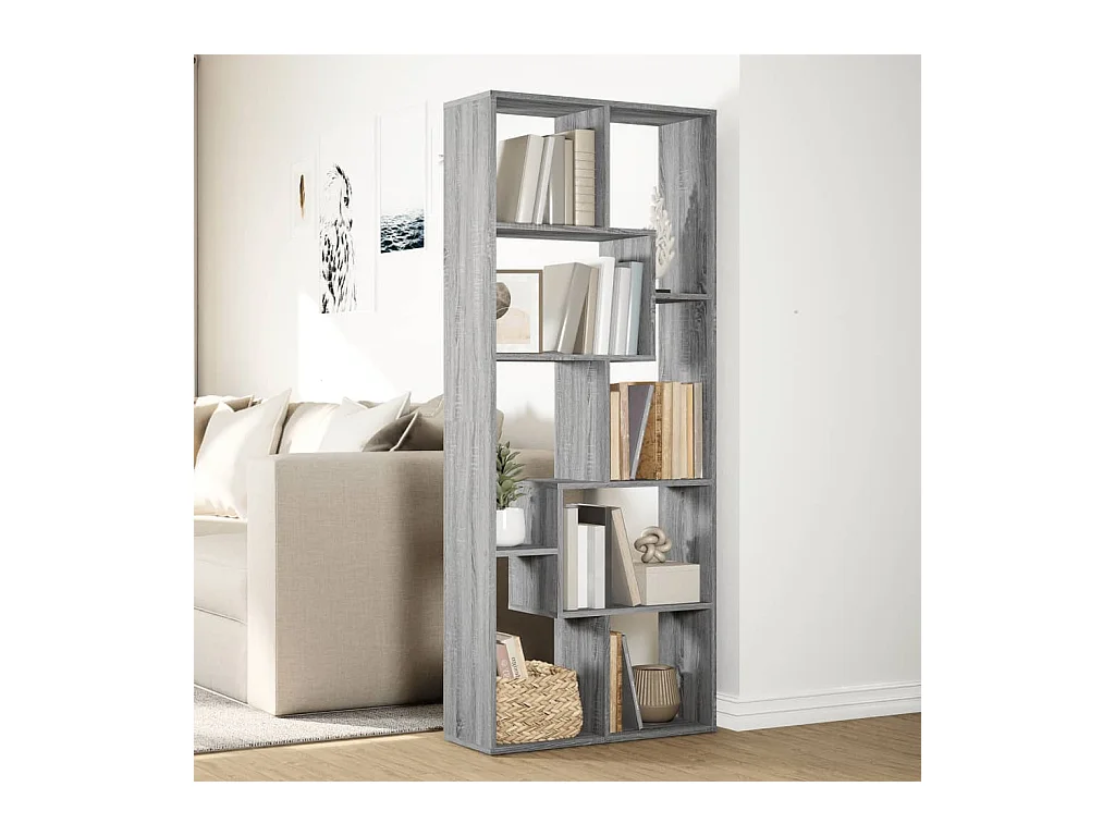 Sonoma Grey Room Divider Plank 67x25x161,5 cm