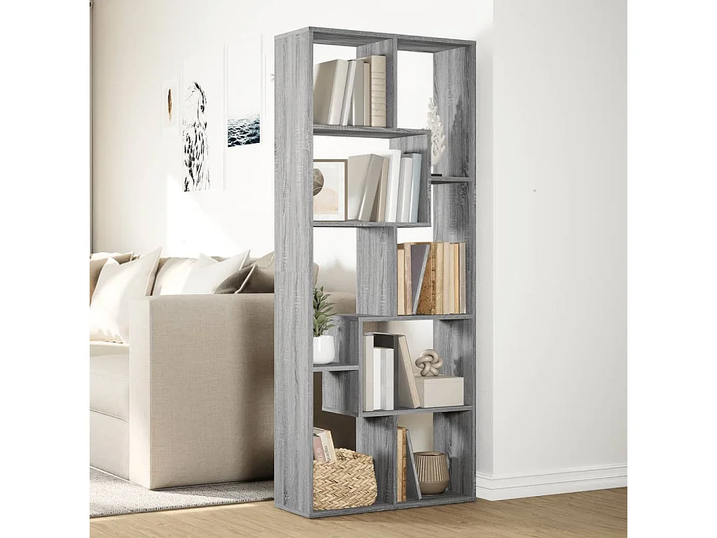 Mensola divisoria Sonoma Grey 67x25x161,5 cm