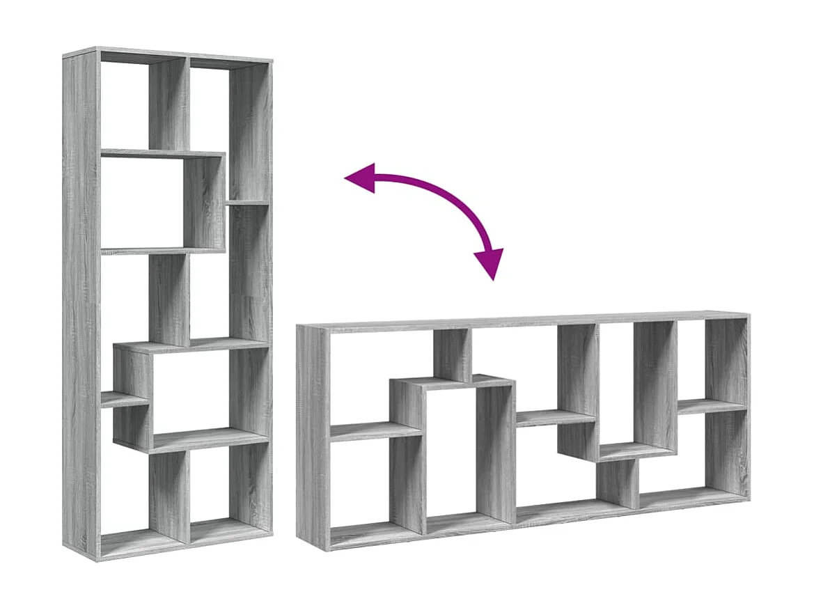 Mensola divisoria Sonoma Grey 67x25x161,5 cm