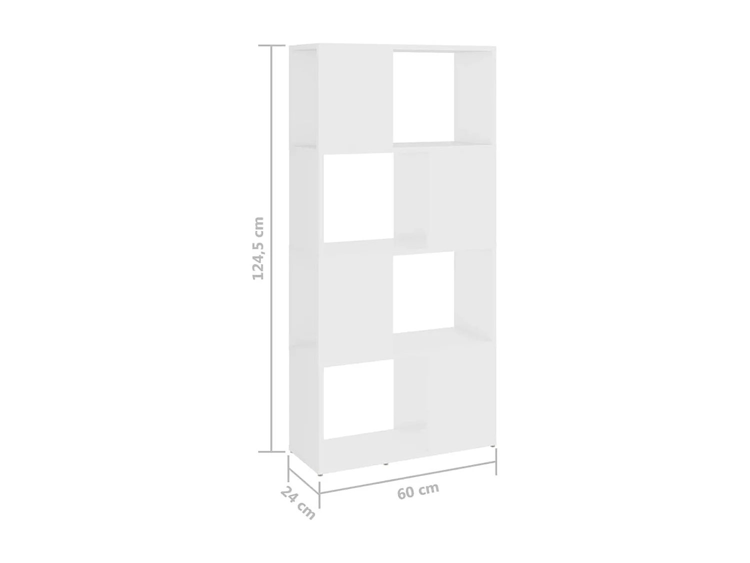 Bibliothèque/Séparateur de pièce blanc bois d'ingénierie