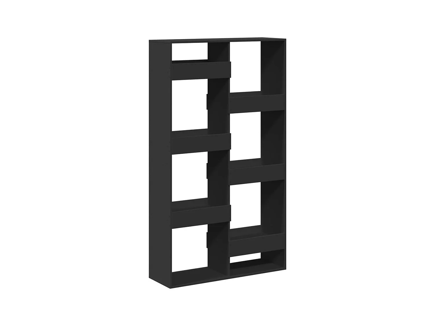 Bibliothèque noir 100x33x175 cm bois d'ingénierie