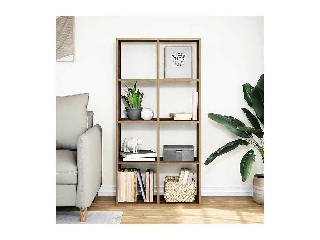 Étagère séparatrice de pièce chêne artisanal 69,5x29x137,5 cm