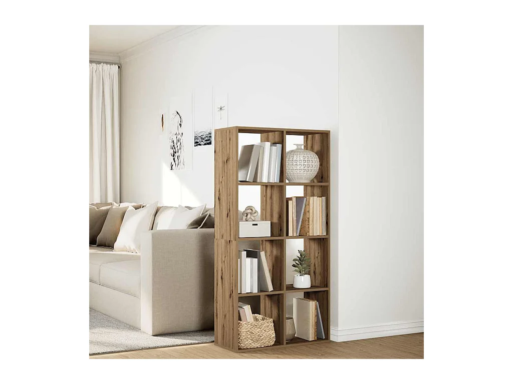 Étagère séparatrice de pièce chêne artisanal 69,5x29x137,5 cm