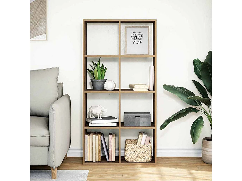 Étagère séparatrice de pièce chêne artisanal 69,5x29x137,5 cm