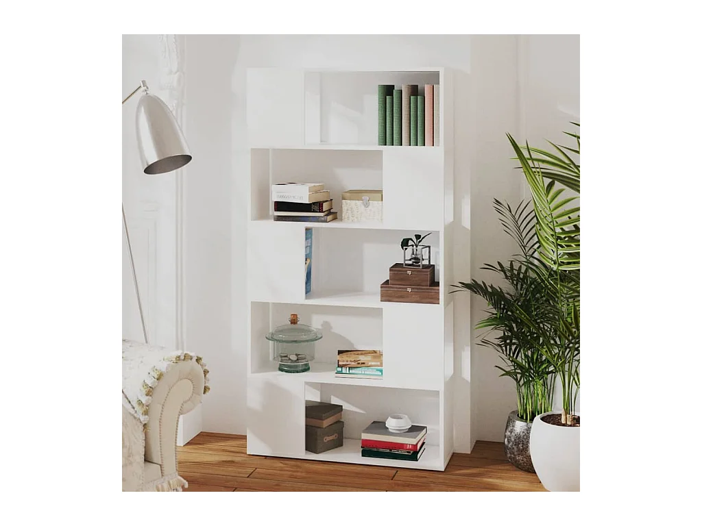 Bibliothèque/Séparateur de pièce Blanc 80x24x155 cm