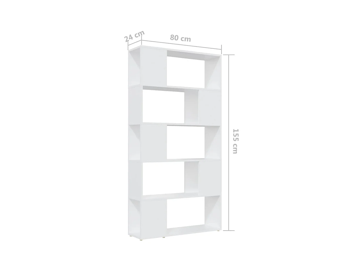 Bibliothèque/Séparateur de pièce Blanc 80x24x155 cm