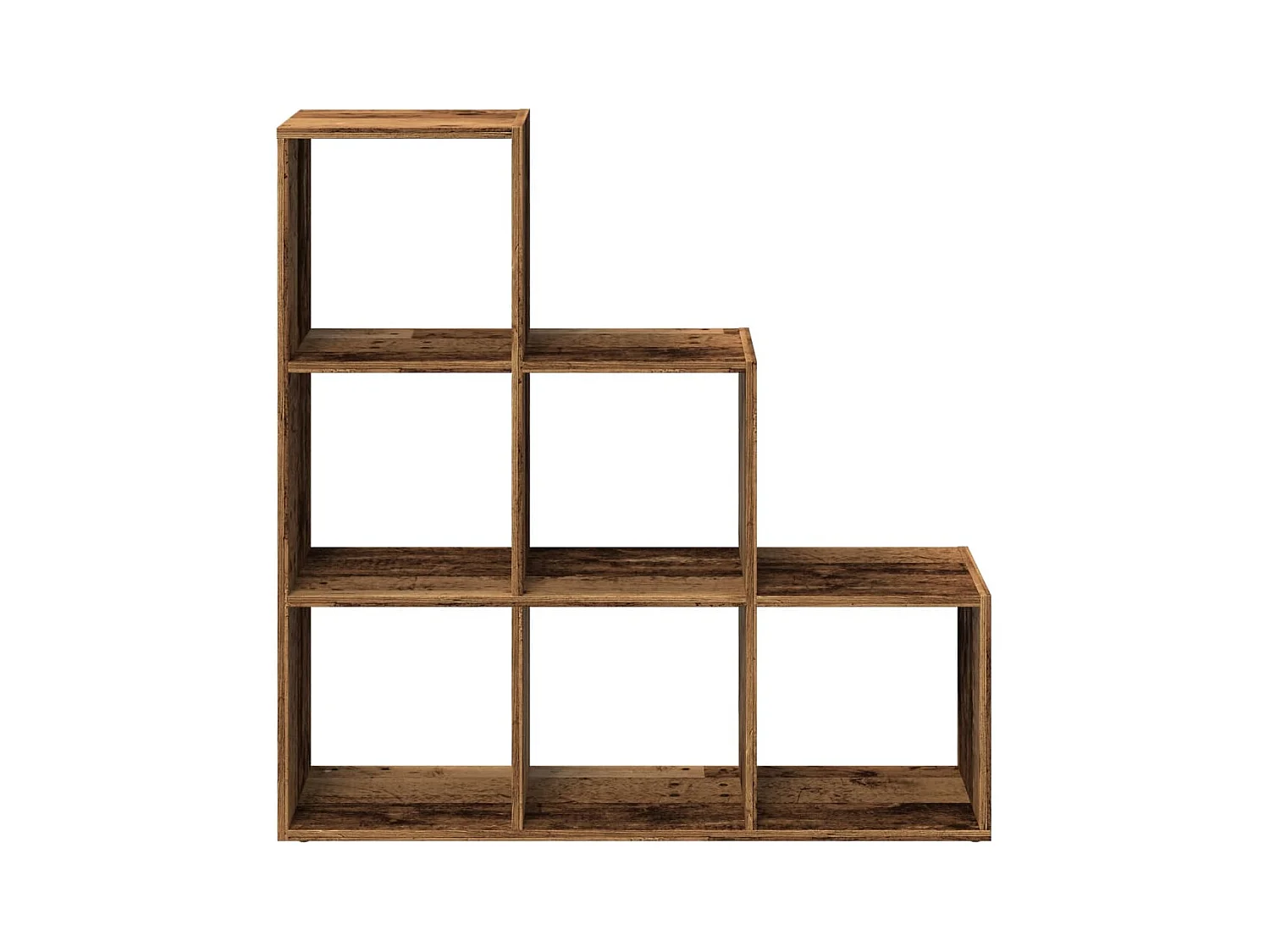 3-laags kamerverdelerplank, oud hout, 99x29x99 cm