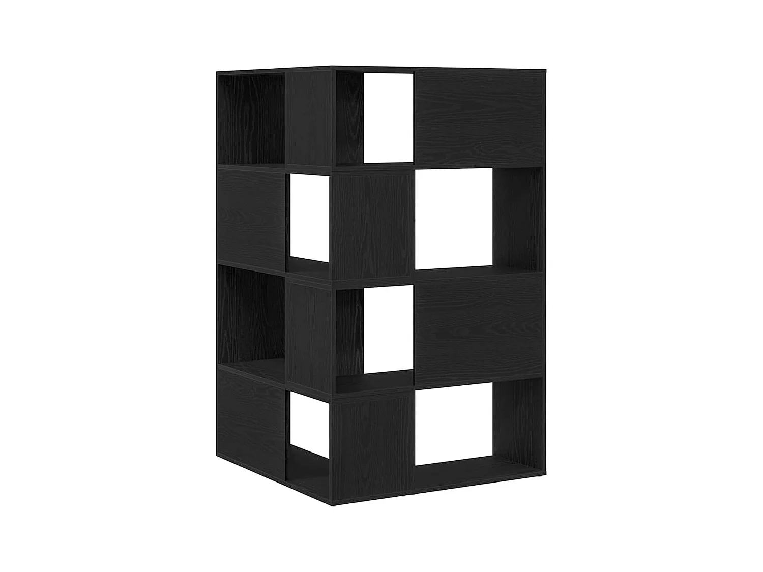 Cabinet d'angle Noir Chêne 140x30x140 cm Bois d'ingénierie