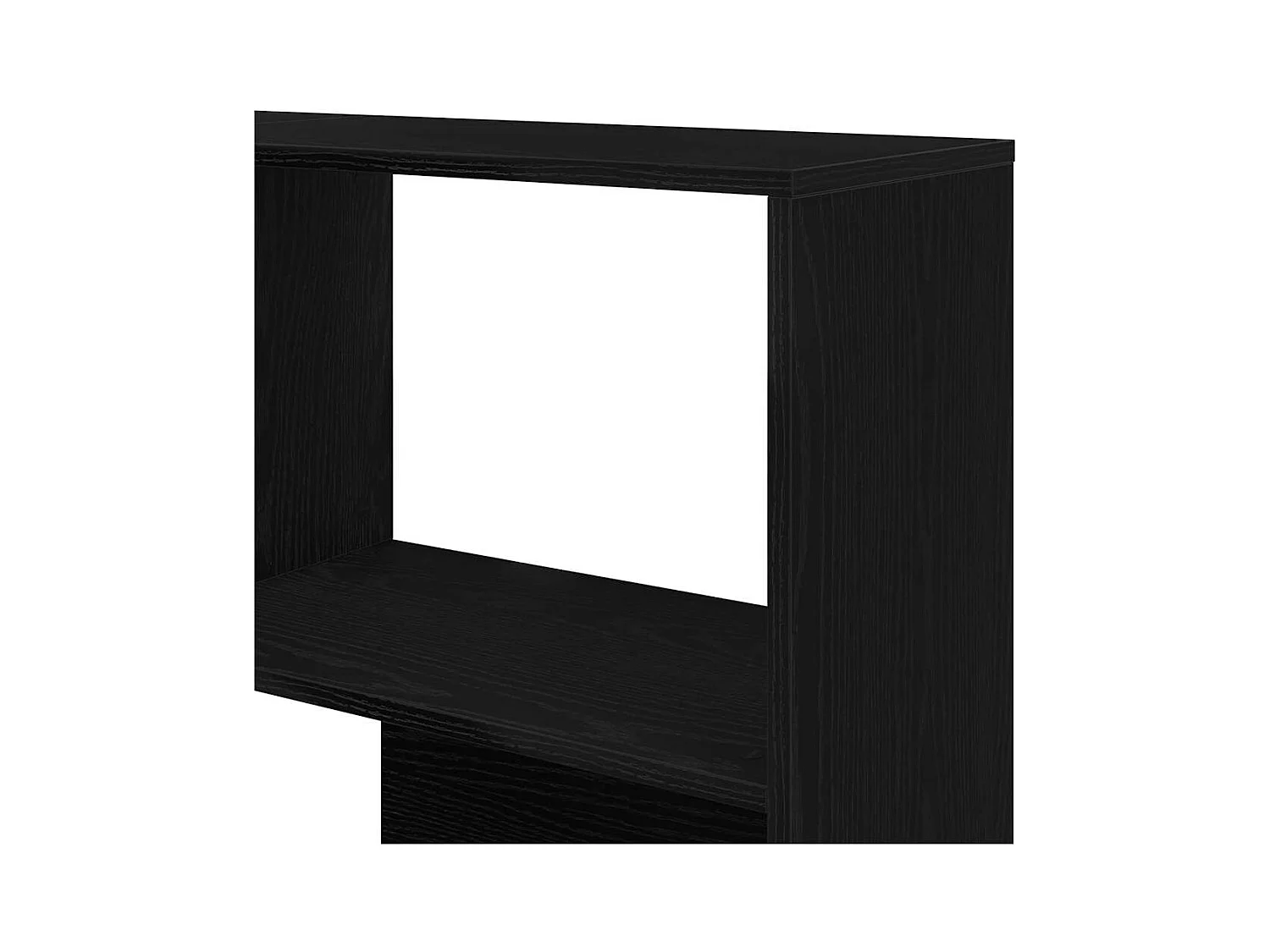 Cabinet d'angle Noir Chêne 140x30x140 cm Bois d'ingénierie