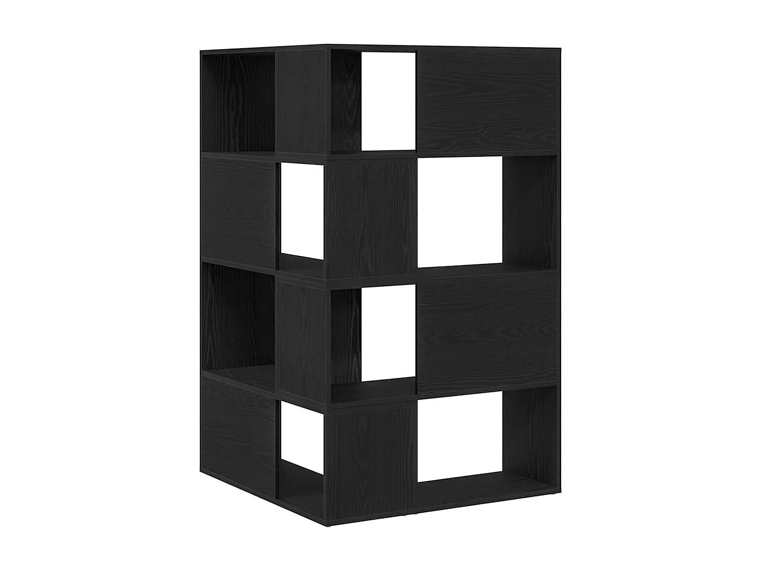 Cabinet d'angle Noir Chêne 140x30x140 cm Bois d'ingénierie