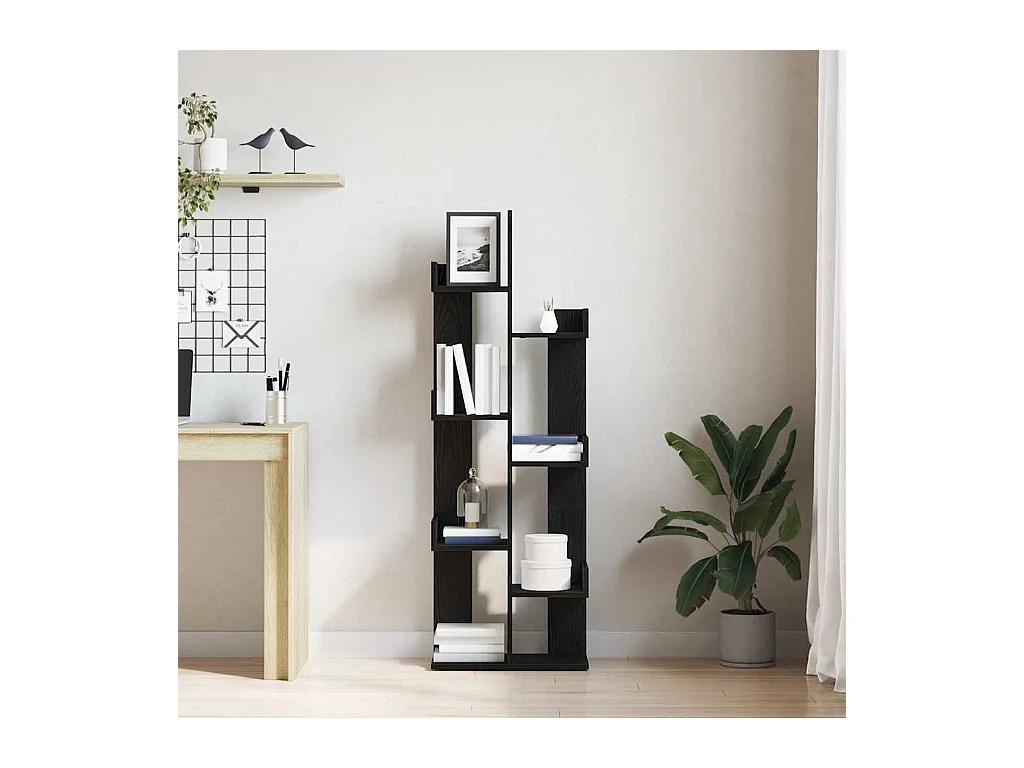 Bibliothèque en Chêne Noir 48x25,5x140 cm