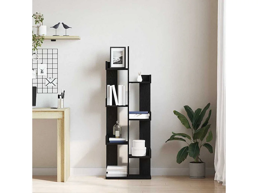 Bibliothèque en Chêne Noir 48x25,5x140 cm