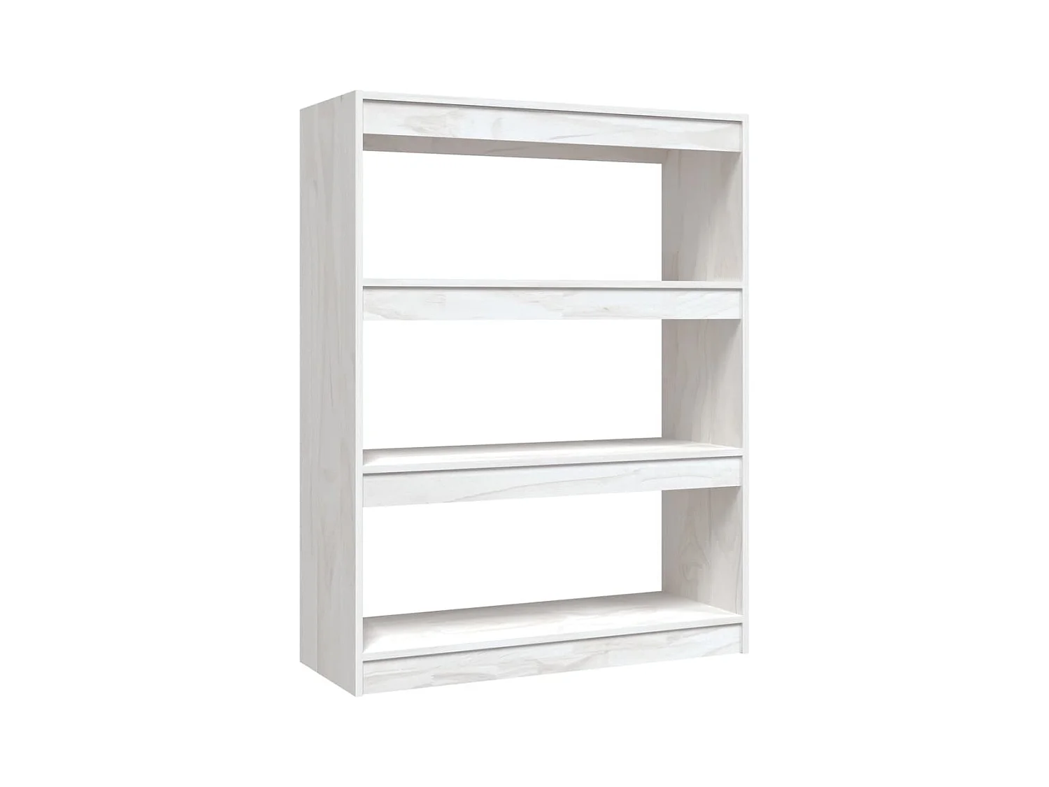 Libreria/Divisorio Bianco 100x30x103 cm Pino Massiccio