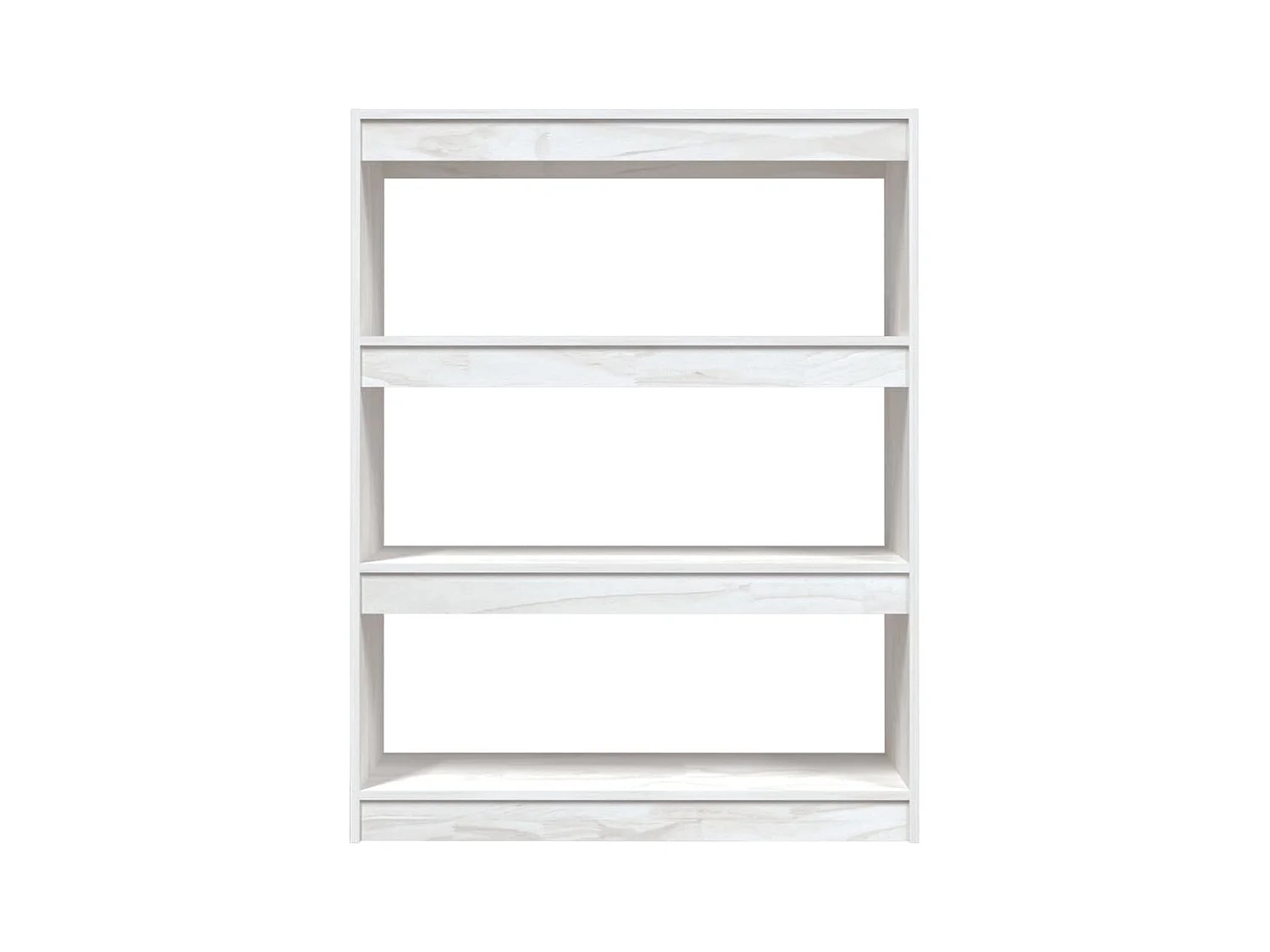 Libreria/Divisorio Bianco 100x30x103 cm Pino Massiccio