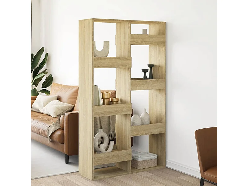 Tabique divisorio de roble Sonoma 100x33x175cm madera de ingeniería