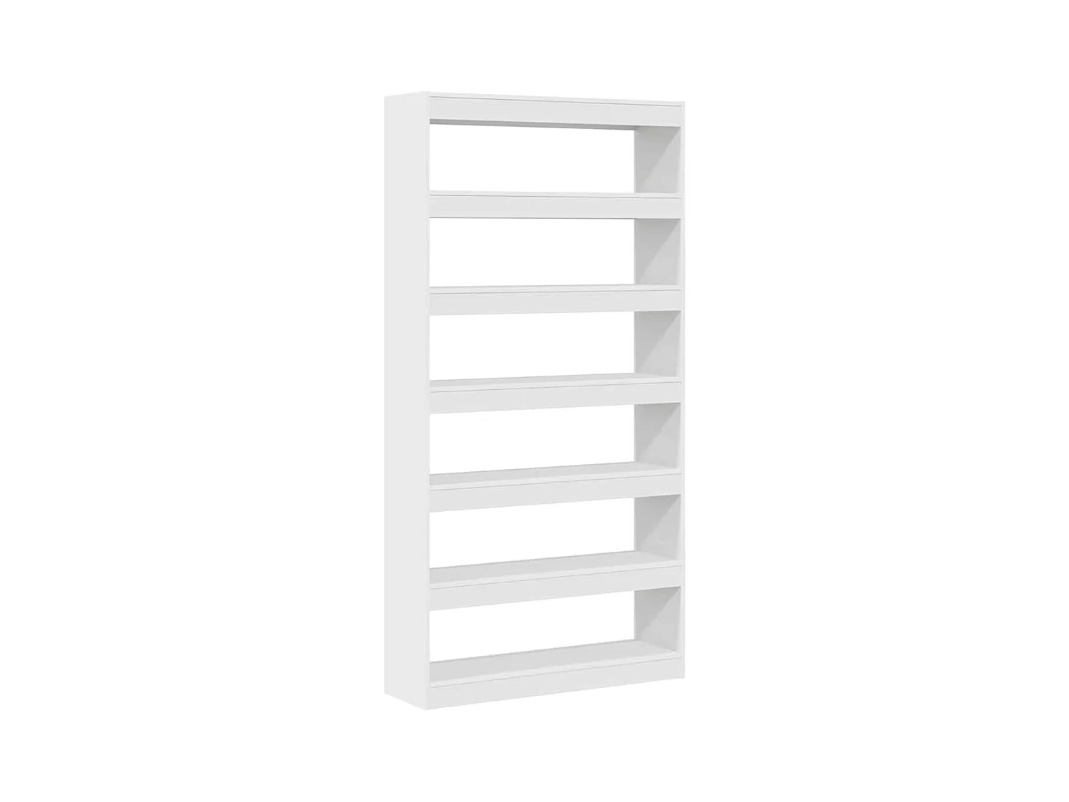 Bibliothèque blanche Bois d'ingénierie 100 x 30 x 198 cm Étagère