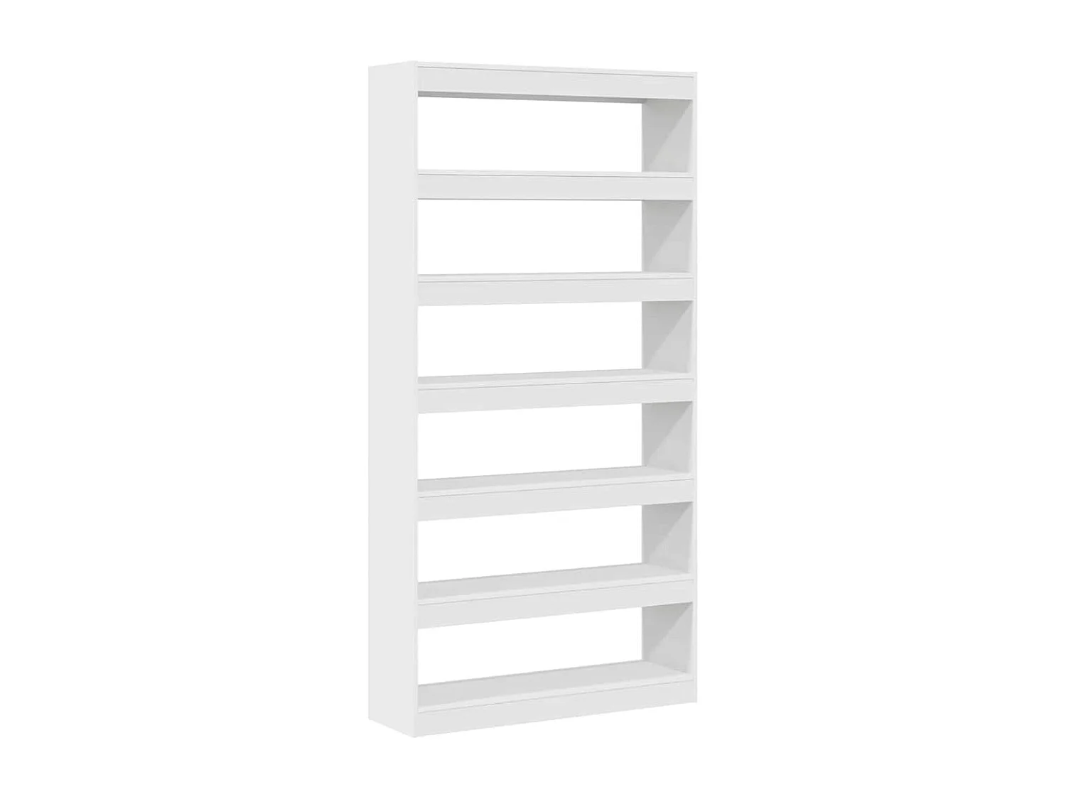 Bibliothèque blanche Bois d'ingénierie 100 x 30 x 198 cm Étagère